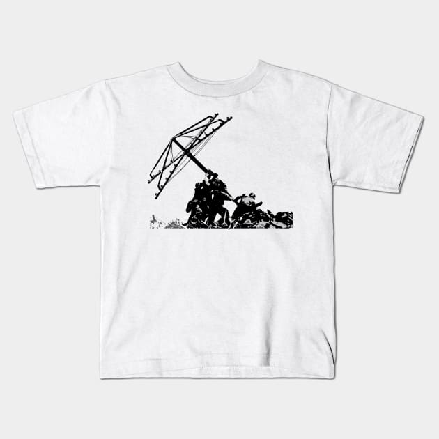 Raising the Hills Hoist Kids T-Shirt by PopGraphics